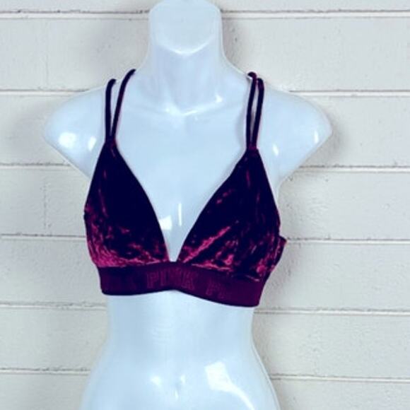PINK Victoria’s Secret Red Velvet Bralette size L - Picture 8 of 8